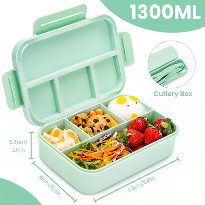 Bugucat Brotdose Kinder Lunchbox Bento Box mit Fächern