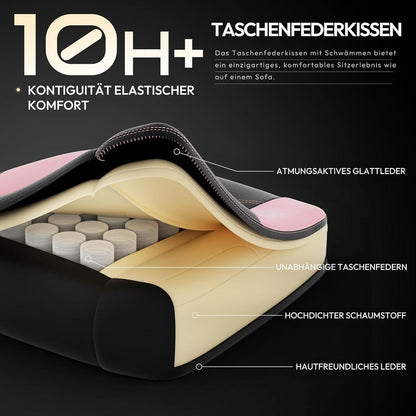 Ergonomischer Gaming Stuhl mit Lendenwirbelstütze, Rosa