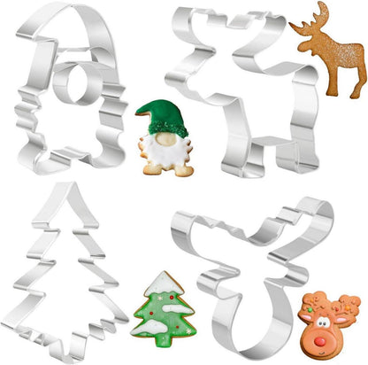 Großes Weihnachts-Ausstechset aus Edelstahl