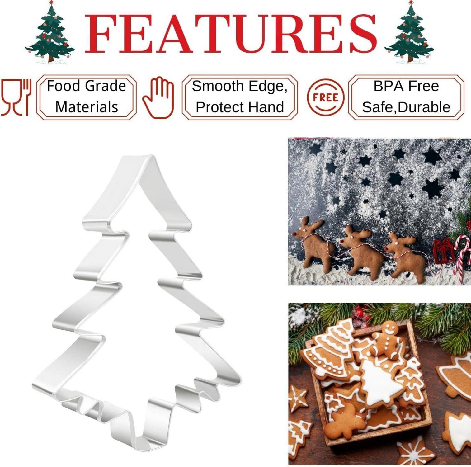 Weihnachts-Ausstechset aus Edelstahl – 4-teiliges Set mit
