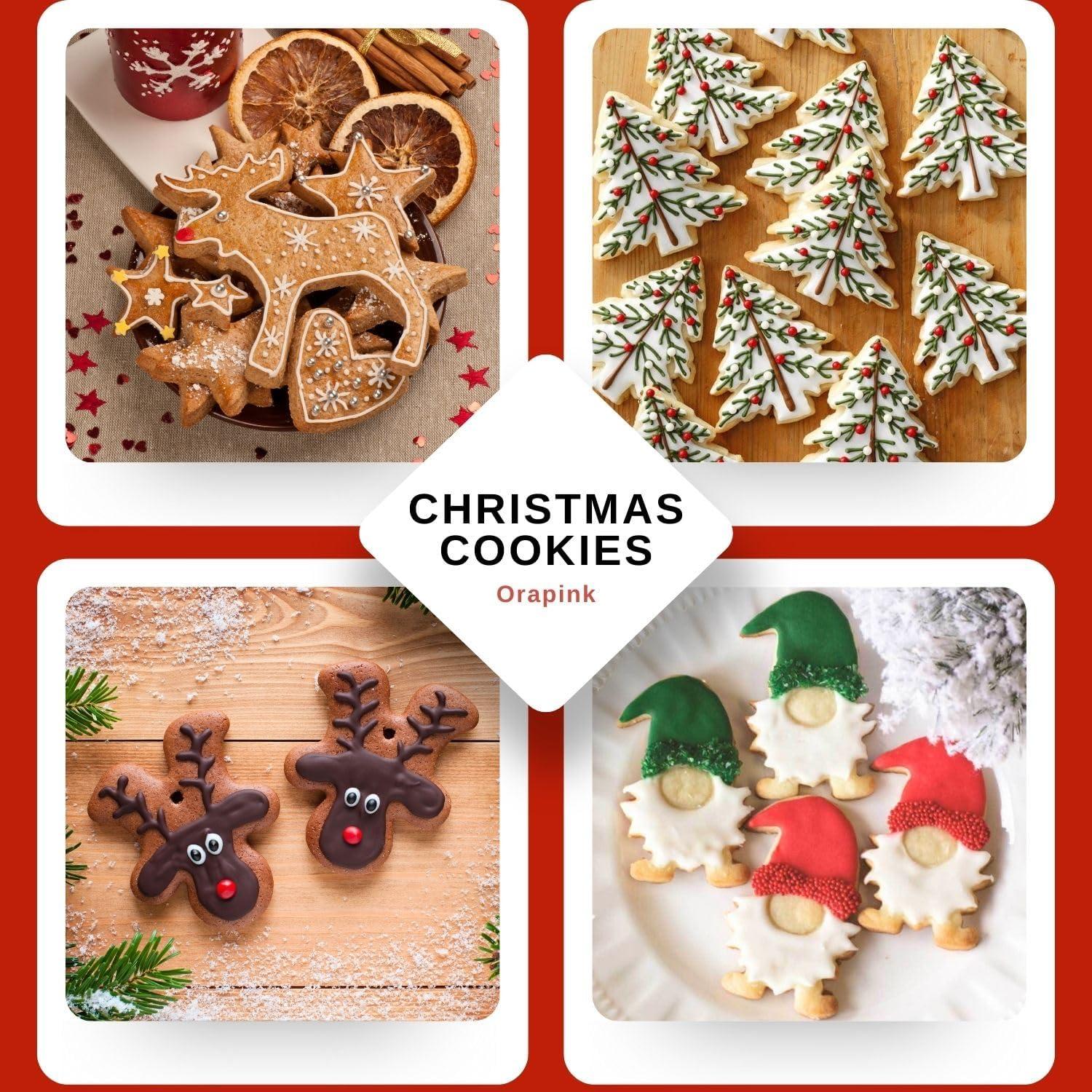 Orapink Weihnachts Ausstechset Rentier Rentierkopf Gnom Edelstahl