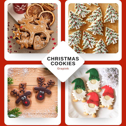 Orapink Weihnachts Ausstechset Rentier Rentierkopf Gnom Edelstahl