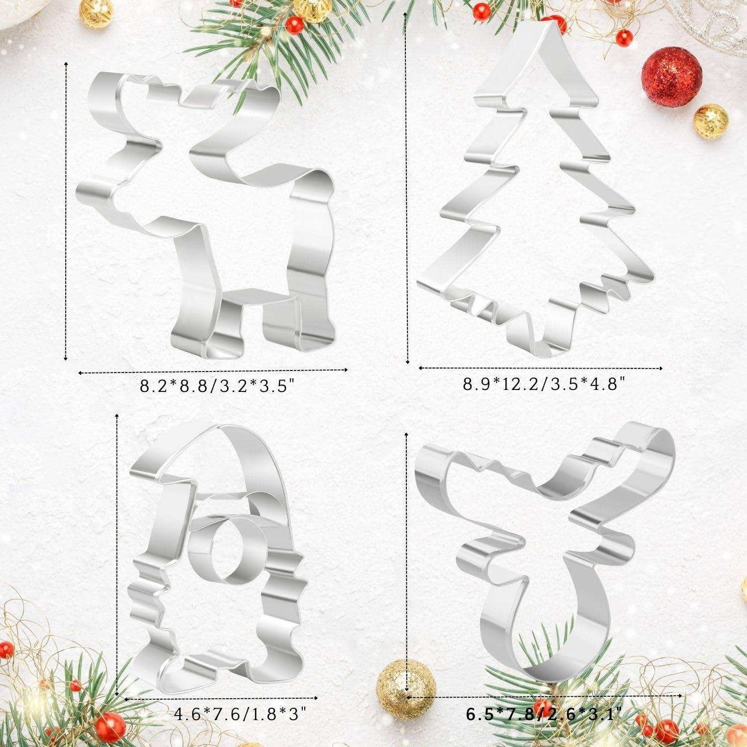 Großes Weihnachts Ausstechset - Rentierkopf, Rentier, Weihnachtsbaum