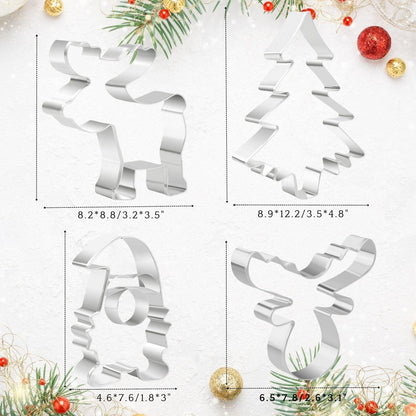 Großes Weihnachts Ausstechset - Rentierkopf, Rentier, Weihnachtsbaum
