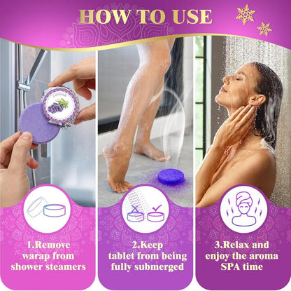 Aromatherapie Duschbomben 8er Set für Frauen Entspannung SPA