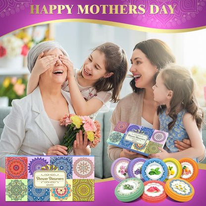 Aromatherapie Duschbomben Geschenkset 8er Pack - SPA für Frauen & Männer - Natürliche Duftstoffe - Vegan & Tierversuchsfrei