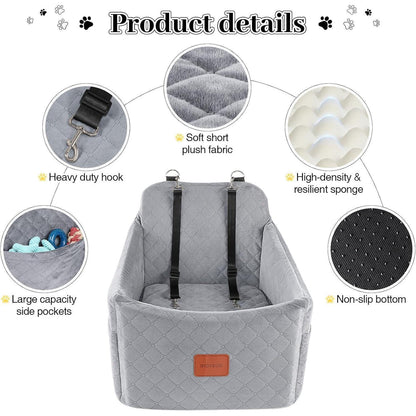 Hunde Autositz grau mittel – Waschbar & Sicher