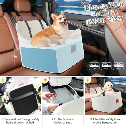 Hunde Autositz weiß mittel – Waschbar & Sicher