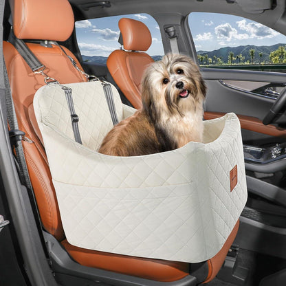 Hunde Autositz weiß mittel – Waschbar & Sicher