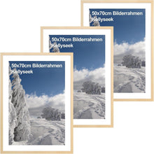 3er-Set Bilderrahmen 50x70cm Holzfarben Acrylglas MDF