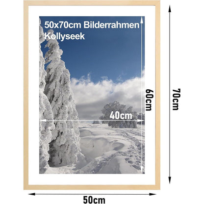 3er-Set Bilderrahmen 50x70cm Holzfarben Acrylglas MDF