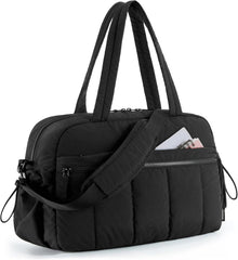 Weekender Reisetasche Sporttasche Damen Schwarz 24l