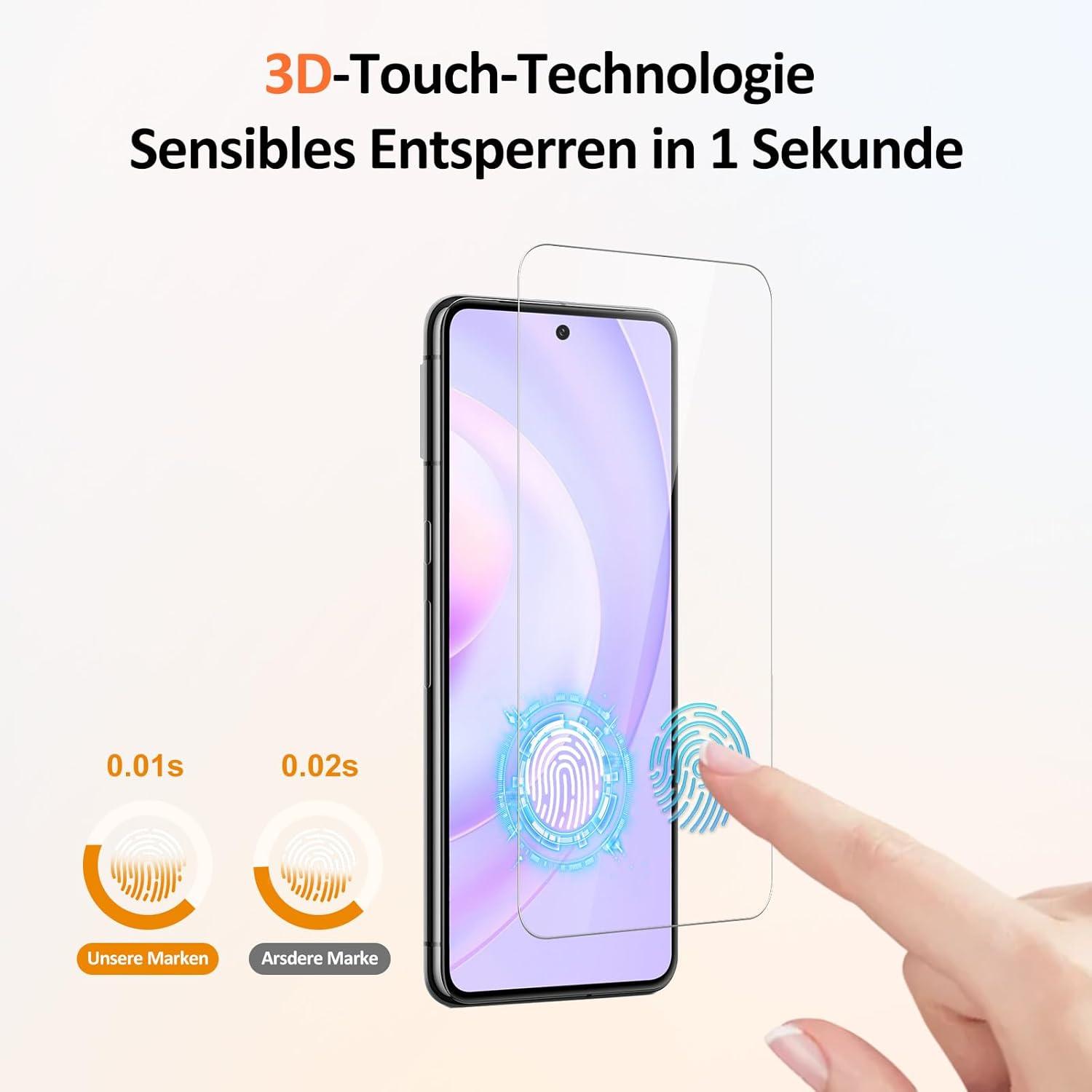 Google Pixel 8 Pro Panzerglas 2er Pack 9H Displayschutzfolie HD Transparenz