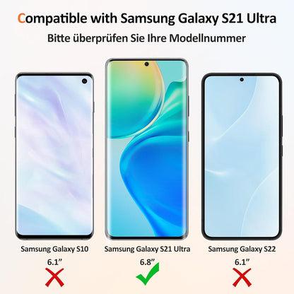 Panzer Glas für Samsung Galaxy S21 Ultra, 2 Stück 9H