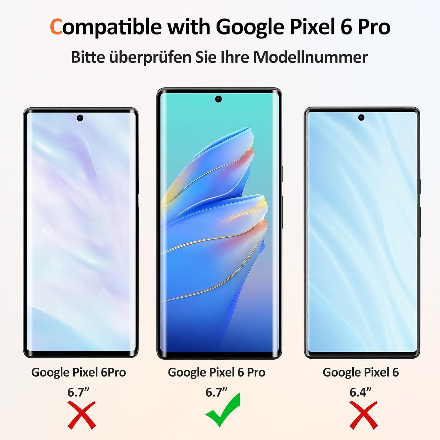Panzerglas Google Pixel 6 Pro Displayschutz 2 Stück 9H