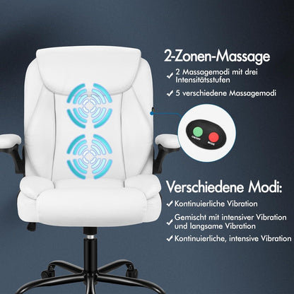 Massagebürostuhl mit mittlerer Rückenlehne und Vibrationsmassage