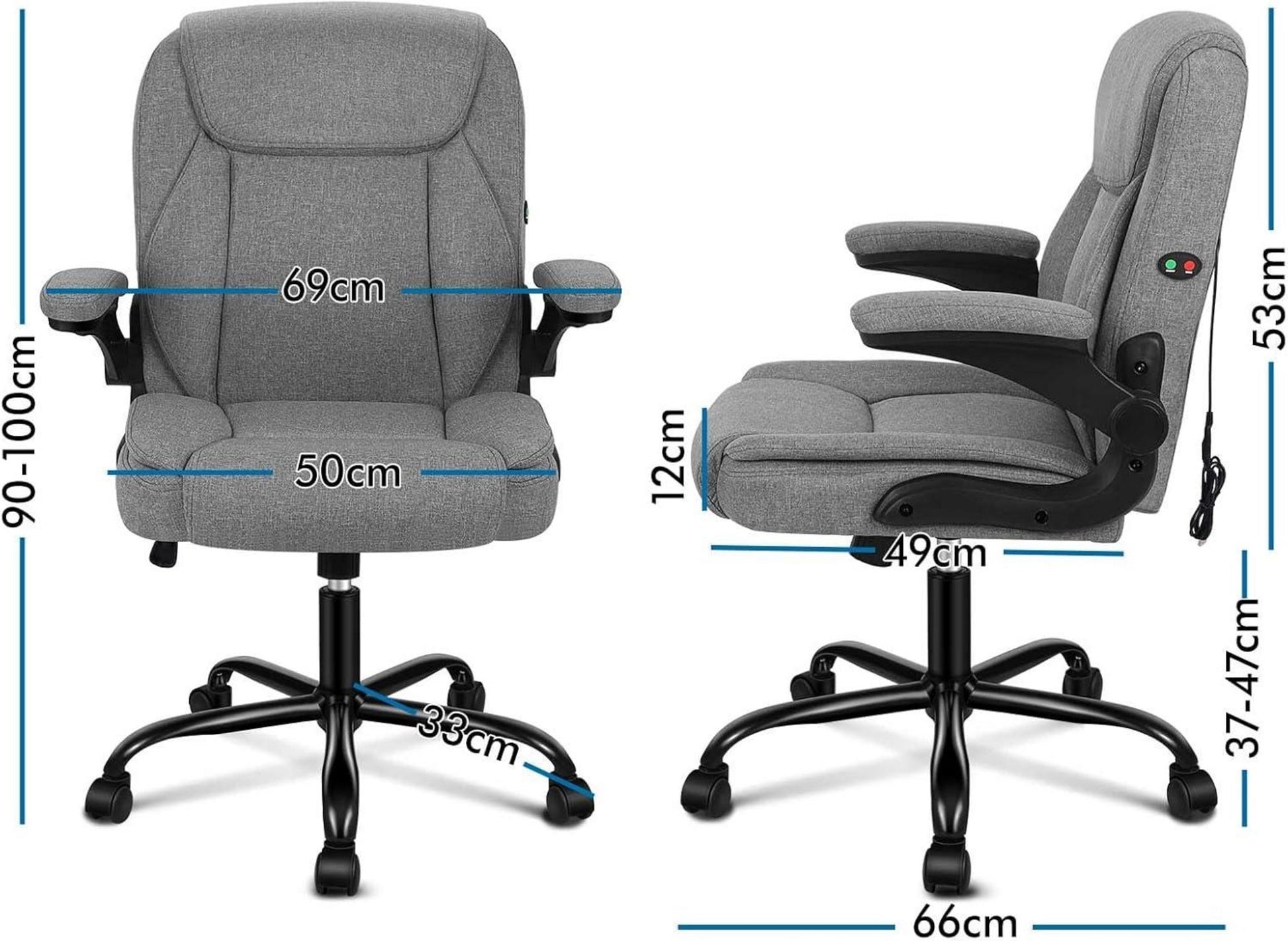 ALFORDSON Ergonomischer Massage BüRostuhl Mid Back