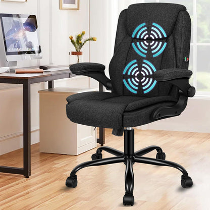 Ergonomischer Massage Bürostuhl Schwarz 150kg Belastung
