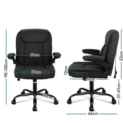 Ergonomischer Massage Bürostuhl Schwarz 150kg Belastung