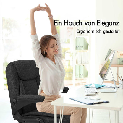 Ergonomischer Massage Bürostuhl Schwarz 150kg Belastung