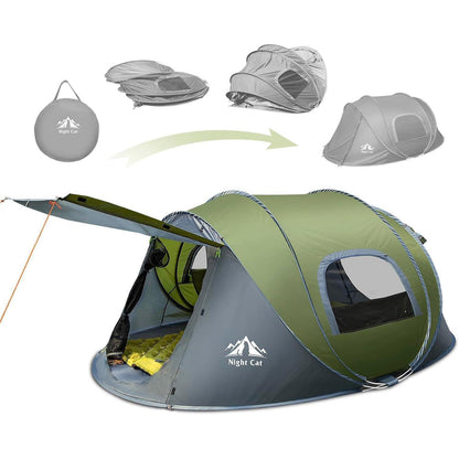 Night Cat Pop Up Zelt 2-4 Personen Wasserdicht atmungsaktiv