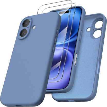 Flüssiges Silikon Hülle mit Kameraschutz für iPhone 16 6.1 Zoll