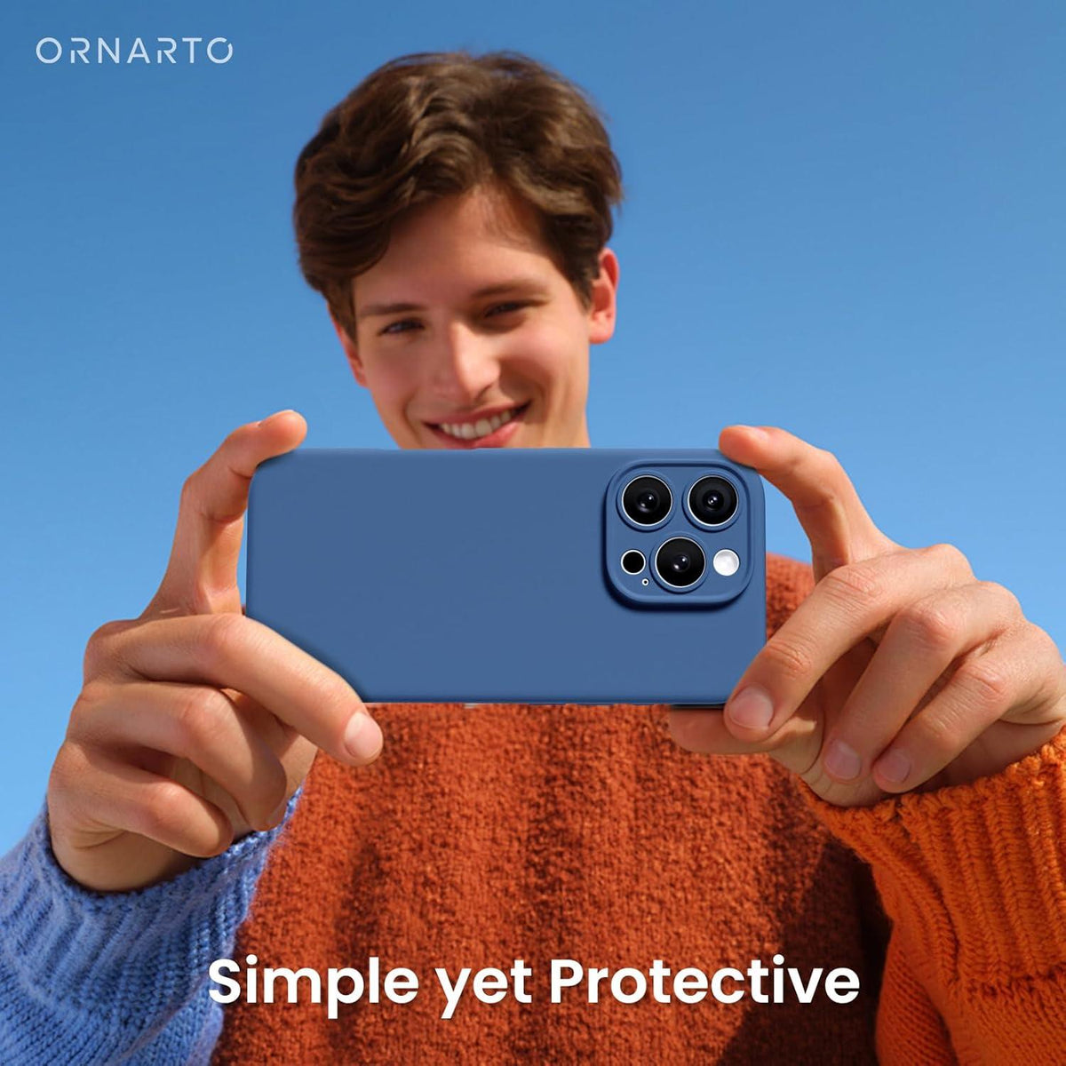 iPhone 16 Hülle Blau Silikon Kameraschutz Display Schutzfolien