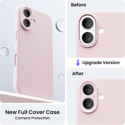 iPhone 16 Hülle Kameraschutz 2 Schutzfolien Silikon Rosa 6.1 Zoll