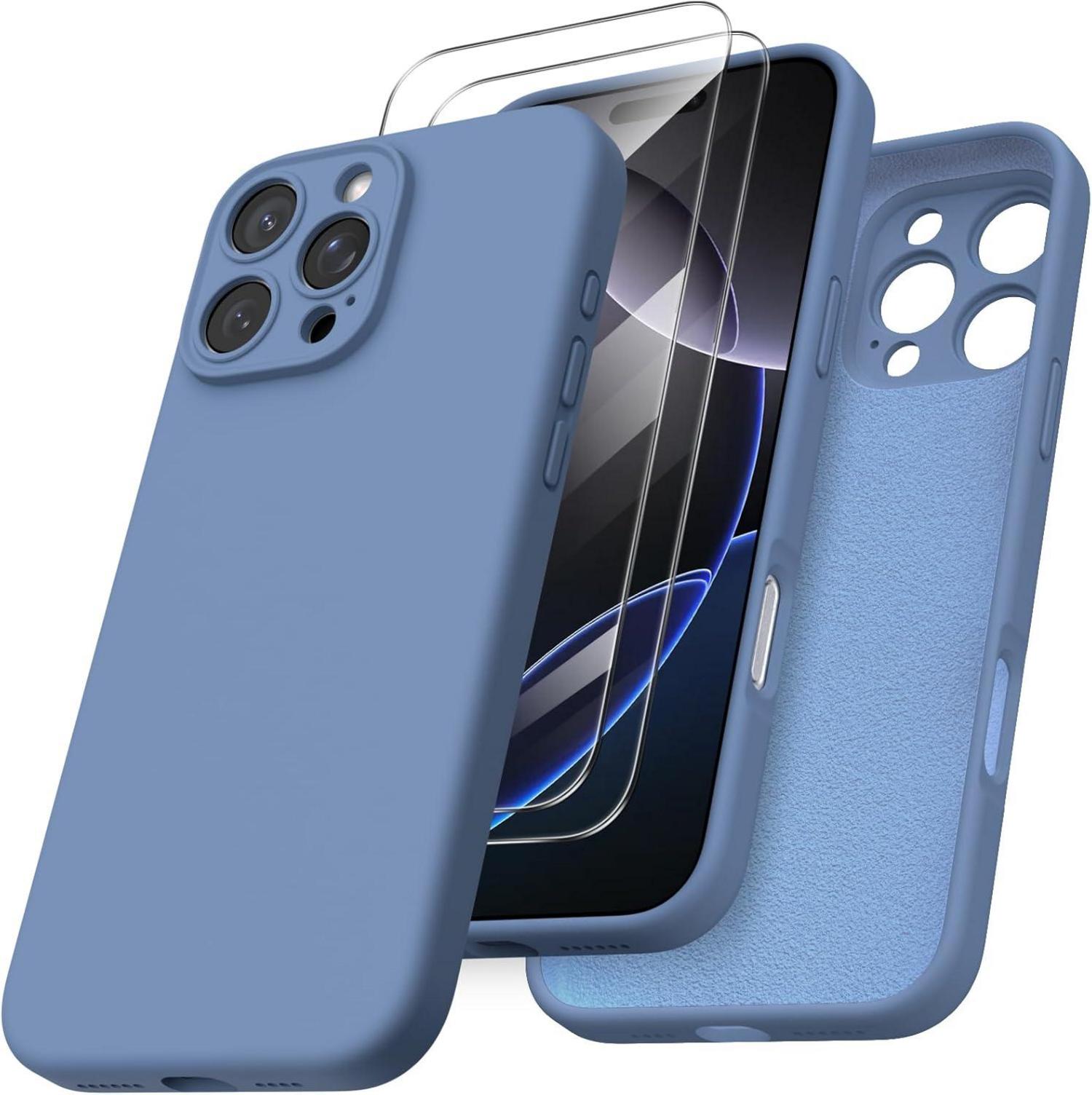 Schutzhülle für iPhone 16 Pro Max mit Kameraschutz und Schutzfolien