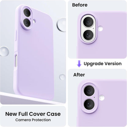 ORNARTO iPhone 16 Hülle Silikon Kameraschutz 6.1 Zoll Flieder