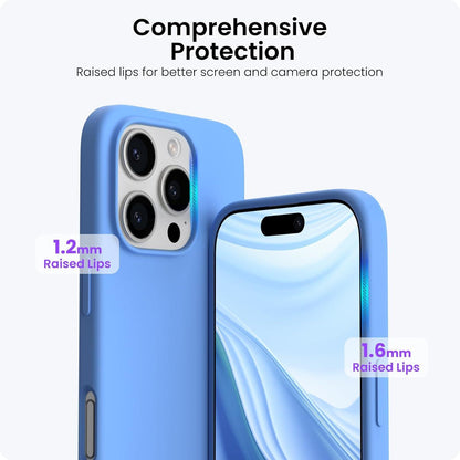 iPhone 16 Pro Hülle Silikon 6,3 Zoll Himmel Blau stoßfeste Schutzhülle