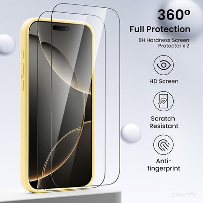 Hülle für iPhone 16 Pro Max, flüssiges Silikon, Kameraschutz, 2