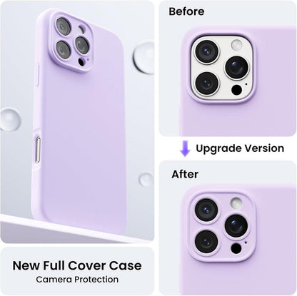 ORNARTO iPhone 16 Pro Max Hülle Kameraschutz Schutzfolien Silikon Handyhülle 6.9 Zoll Schutzhülle-Flieder