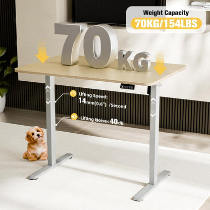 Elektrisches Schreibtisch Gestell Höhenverstellbar Memory-Funktion Soft-Start/Stop - Grau