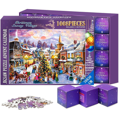 Adventskalender 2026 Vintage Puzzle Weihnachten Dekoration