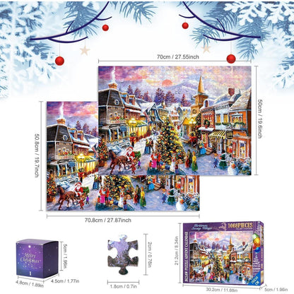 Adventskalender 2026 Vintage Puzzle Weihnachten Dekoration