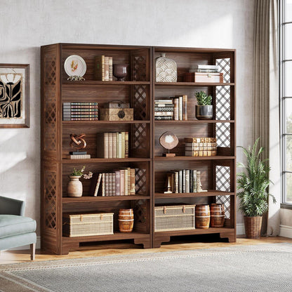 Vintage 6-Tier Bücherregal 180cm – Stehendes Regal für Wohnzimmer & Büro