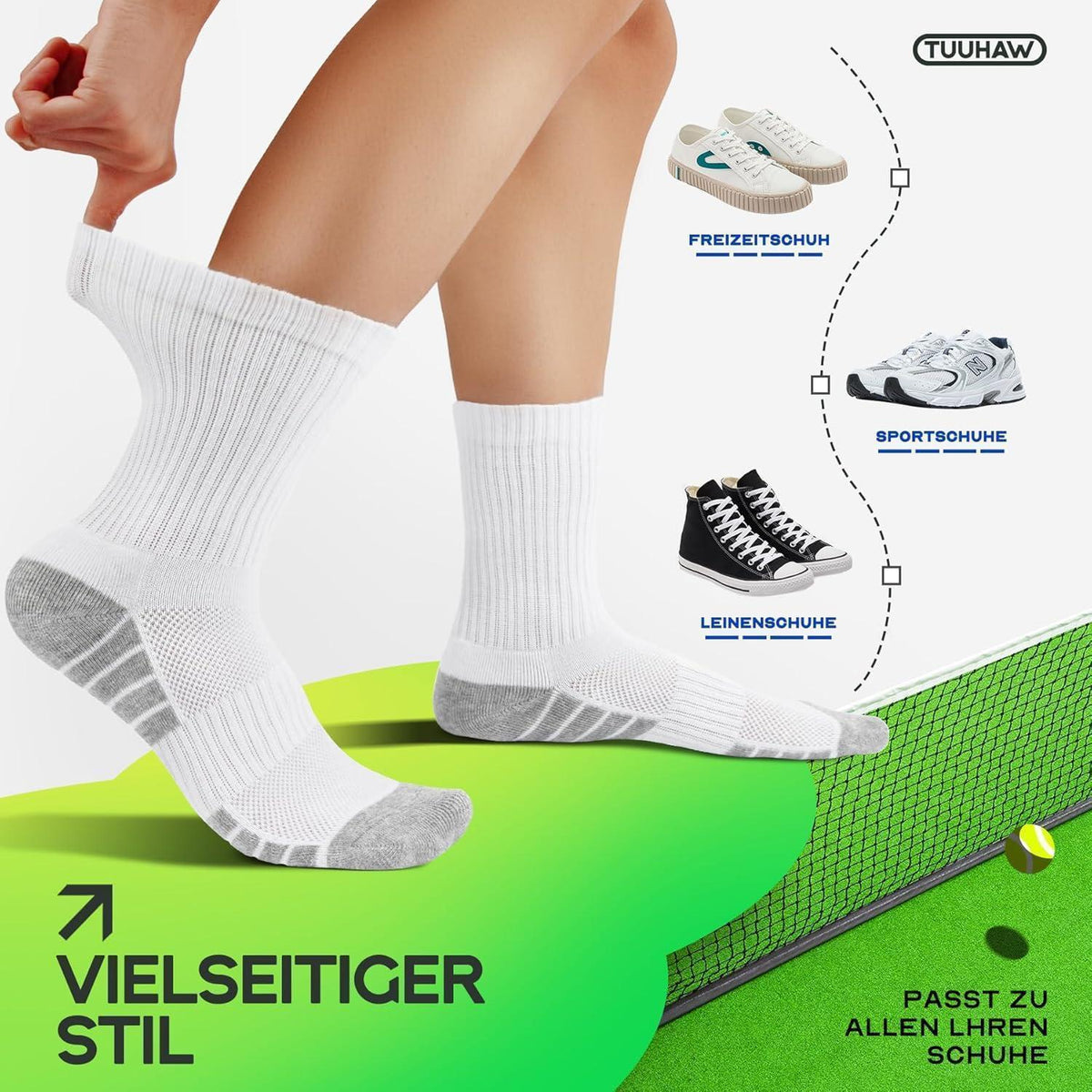 6 Paar Sportsocken Herren Damen – Atmungsaktiv & Komfortabel