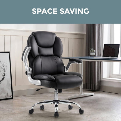 Bürostuhl Ergonomisch Schwarz höhenverstellbar mit Armlehne