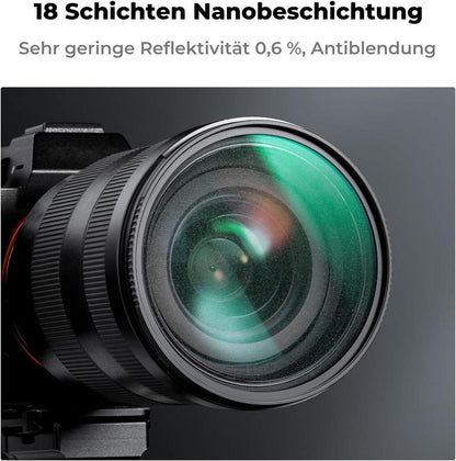 K&F Concept Nano-K 62mm Shimmer Diffusionsfilter Optisches Glas 18 Schichten Nano-Beschichtung