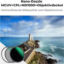 55mm Filterset Polfilter UV ND1000 für Kameraobjektive