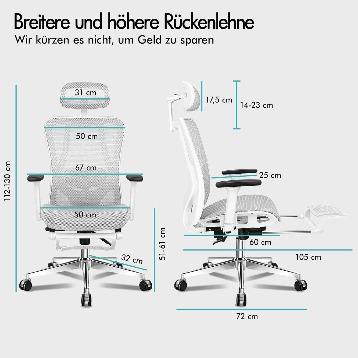 ALFORDSON Ergonomischer Bürostuhl mit