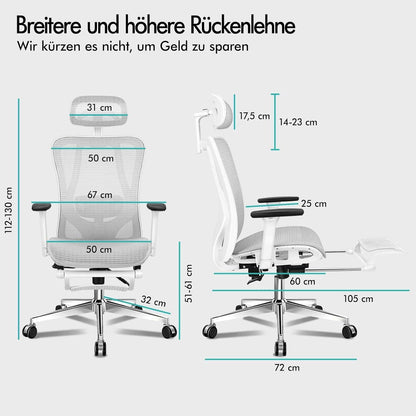ALFORDSON Ergonomischer Bürostuhl mit