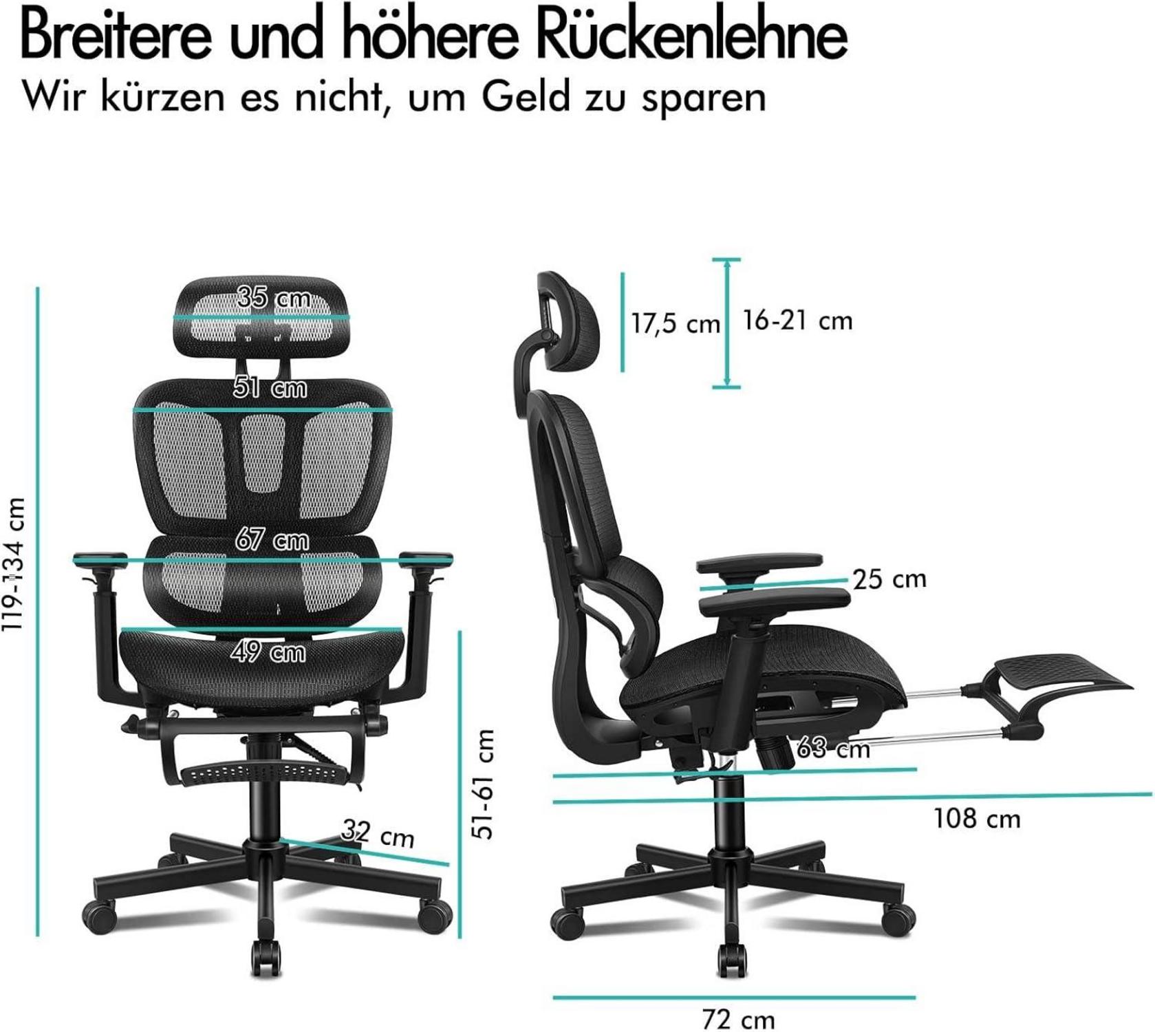 ALFORDSON Ergonomischer Bürostuhl mit
