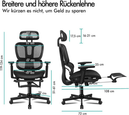 ALFORDSON Ergonomischer Bürostuhl mit