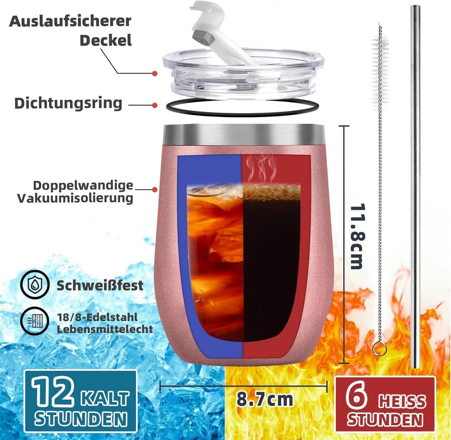 Romantischer Pinguin Thermobecher 350ml für