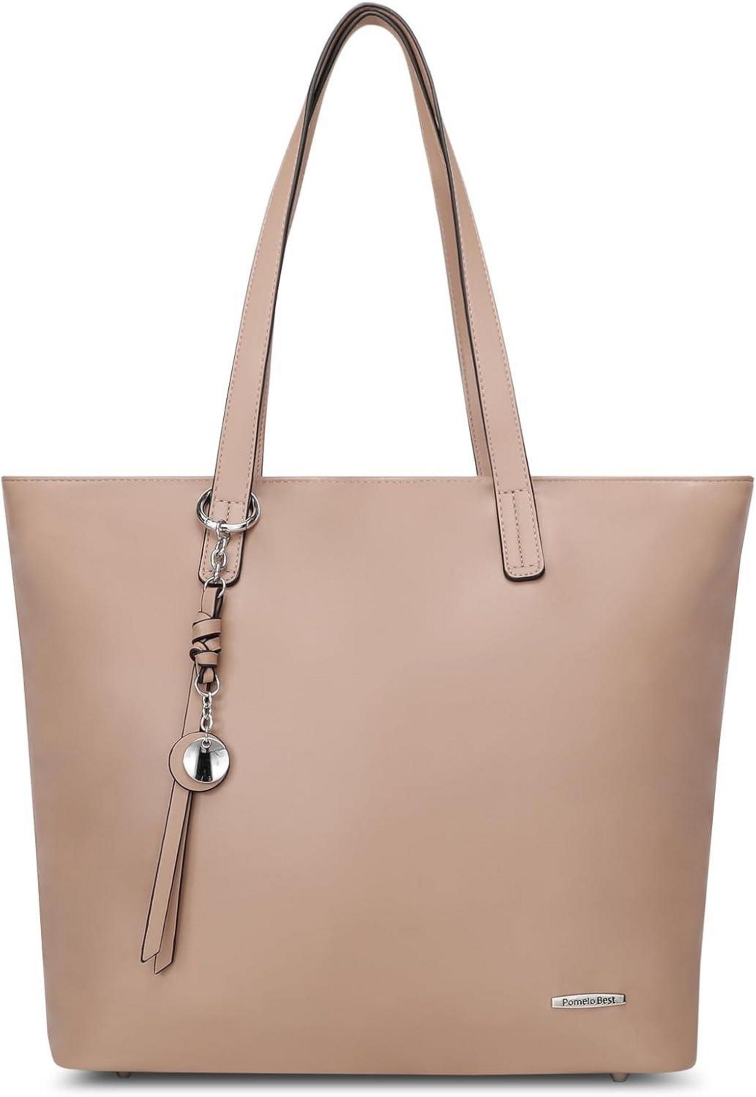 Große Damen Handtasche Shopper aus Kunstleder mit Streifenmuster