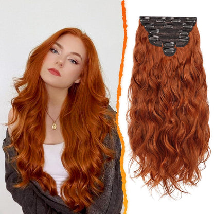 Wellige Kupfer Rot Clip-in Extensions 50CM 6PCs