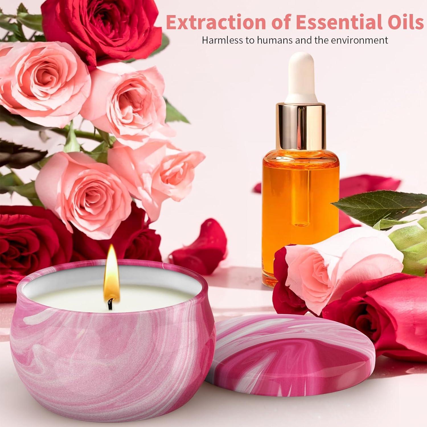 Aromatherapie Duftkerzen Geschenkset 9 Stück Sojawachs Kerzenset Weihnachten Valentinstag Home Spa