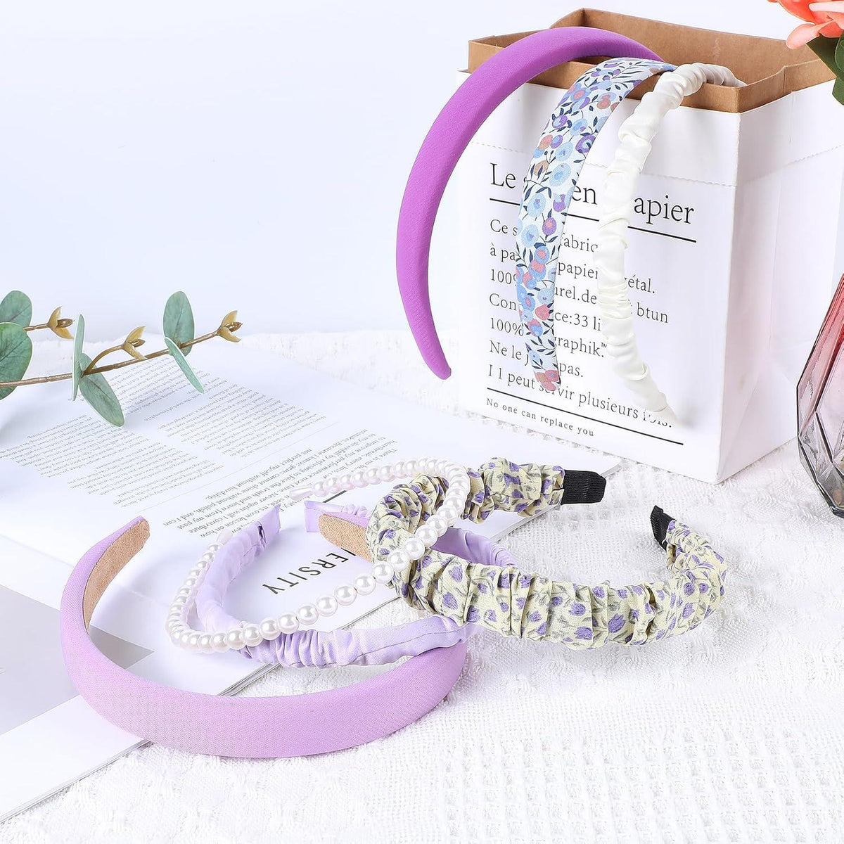 Modische Stirnbänder Damen 7-tlg. Rutschfestes Mädchen-Stirnband-Set